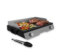 Cecotec Barbacoa Eléctrica Perfectroast 3000 Inox Max. 3000 W, Superficie de cocina 30 x 50 cm, 2 Áreas de Cocción, Revestimiento Antiadherente, Metálico