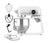 Cecotec Batidora Amasadora Twist&Fusion 4500 Luxury White. 800 W, Cuerpo de Aluminio fundido, Motor DC, 8 velocidades, Luz LED, Bol de Acero Inoxidable de 5,2 L