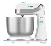 Cecotec Batidora Amasadora Cecomixer Easy White. 250 W, Movimiento Planetario, 5 Funciones, 6 Velocidades, Bol de Acero inoxidable, Capacidad 3 L, Accesorios para Batir y Amasar