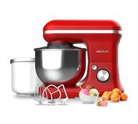 Cecotec Batidora Amasadora Cecomixer Merengue 5L 1200 Ice-Cream Rojo, 1200 W, 5 Función y Hielo, Bol de Acero de 5 L y Accesorios para Batir y Amasar, Incluye Función para Hacer Helado
