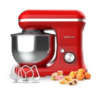 Cecotec Batidora Amasadora Cecomixer Merengue 5L 1200 Rojo, 1200 W en 6 Niveles, 5 Funciones, Movimiento Planetario, Diseño Elegante, Bol de Acero de 5 L y Accesorios para Batir y Amasar