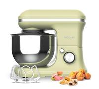 Cecotec Batidora Amasadora Cecomixer Merengue 5L 1200 Verde, 1200 W en 6 Niveles, 5 Funciones, Movimiento Planetario, Diseño Elegante, Bol de Acero de 5 L y Accesorios para Batir y Amasar