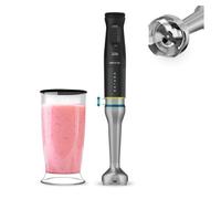 Cecotec Batidora de Mano Katana 15 TotalDestroy Jar B. 1500 W, 21 Velocidades y Turbo, Sistema de dobles cuchillas, 4 hojas con Titanio Negro, Antisalpicaduras, Vaso 800 ml