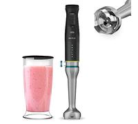 Cecotec Batidora de Mano Katana 15 TotalDestroy Jar B. 1500 W, 21 Velocidades y Turbo, Sistema de dobles cuchillas, 4 hojas con Titanio Negro, Antisalpicaduras, Vaso 800 ml