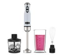 Batidora de mano - CECOTEC Power RetroBlue 1200MAX Cream&Crush, 1200 W, 3 velocidades, Blue