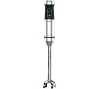 Cecotec Batidora de mano Power TitanBlack 1500 XL Cream&Crush. Potencia 1500 W, Cuchilla 4 hojas con revestimiento titanio, Pie XL, Campana antisalpicaduras, Velocidad ajustable, Función Turbo