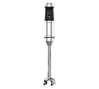 Cecotec Batidora de mano Power TitanBlack 1500 XL TotalMix. Potencia 1500 W, Cuchillas 4 hojas con recubrimiento titanio, Pie XL, Campana antisalpicaduras, Velocidad ajustable, Función Turbo