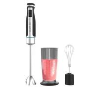 Cecotec Batidora de Mano PowerGear 1500 XL Cream. 1500W de Potencia, Pie Extralargo Antisalpicaduras, 21 Velocidades + Turbo, Recubrimiento Soft Touch, Accesorios incluidos