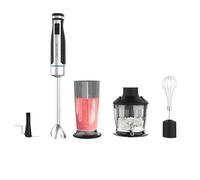 Cecotec Batidora de Mano PowerGear 1500 XL Pro. 1500W, 21 Velocidades + Turbo, Acero/Silicona, Brazo XL, Cuchilla de 4 hojas, Recubrimiento Titanio, Engranaje de Metal, Incluye Accesorios
