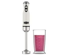 Cecotec Batidora de Mano Retro Power RetroBeige 1200MAX. 1200W Potencia Máxima, Cuchilla de 4 Hojas con Recubrimiento de Titanio Negro, 2 Velocidades, Vaso de 0,5L, Diseño Vintage