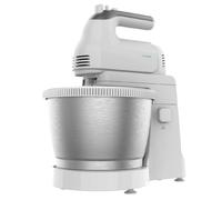 Cecotec Batidora de Varillas PowerTwist 500 Steel. 500 W, Bol Autogiratorio de Acero Inoxidable de 3,5L de Capacidad, 5 Niveles de Velocidad, Función Turbo, Diseño Ergonómico, 3 Accesorios
