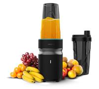 Cecotec Batidora de Vaso Individual PowerTitanium 1000 Push2Go. 1000W, Cuchilla Acero Inox 6 Hojas, 2 Vasos 700ml con Tapas, Libre BPA, Piezas Desmontables, Resultados Profesionales
