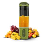 Cecotec Batidora de Vaso Portátil con 11,1V Power Titanium Shake2Go Olive. 180W, Vaso Tritan 600ml Libre BPA, 3 Programas Automáticos, Diseño Compacto, Smoothies Listos para Llevar