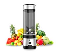 Cecotec Batidora de vaso portátil WanderlustMix USB 126W 400ml 4 cuchillas titanio Autonomía 15 usos