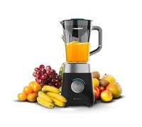 Cecotec Batidora de Vaso Power Black Titanium 1300Max B. 1300 W, 2 Velocidades, Cuchilla de 4 Hojas de Titanio Negro y Jarra de 1,5 L de Capacidad, Función Pulse Tritura y Pulveriza, Picahielo