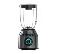 Cecotec Batidora de Vaso Power Black Titanium 2200MAX Smooth. 2200W Potencia Máxima, 6 Cuchillas de Acero Inoxidable, Pica Hielo, Función Turbo y Smoothie, Función AutoClean