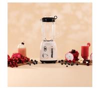 Cecotec Batidora de Vaso Power Black Titanium RetroBeige. 1200W, jarra de 1.5L, 2 velocidades, función Pulse, cuchillas de titanio, motor copper, diseño retro y eficiente.