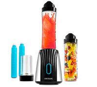 Cecotec Batidora Smoothies de Vaso Individual Power Titanium Two. Smoothie Maker, Cuchillas de Titanio, Incluye Molinillo, 2 Vasos de 600 ML y 2 Tubos Refrigeradores, Pica Hielo, 350W