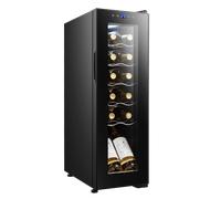Botellero para 12 botellas Bolero GrandSommelier 1250 CoolCrystal Compressor (Negro) - CECOTEC