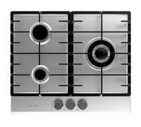 Placa de gas - CECOTEC Bolero Squad G 3200F Inox, 3 zonas, 58 cm, Black