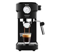 Cecotec Cafelizzia 790 Black Pro - Cafetera para Espressos y Cappuccino con Manometro, 1350 W, Sistema Thermoblock, 20 Bares, Modo Auto para 1-2 Cafés, Vaporizador Orientable, 1.1L, Negro