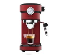 Cecotec Cafetera Express con Manómetro Cafelizzia 790 Shiny Pro. Brazo con Doble Salida y Dos filtros, 20bares de Presión, Depósito extraíble de 1,2L, 1350W, Rojo