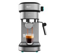 Cecotec Cafetera Express Cafelizzia 890 Gray. Espressos y Cappuccino, 1350 W, Sistema Thermoblock, 20 Bares, Modo Auto para 1-2 Cafés, Vaporizador Orientable, Capacidad 1,2 L