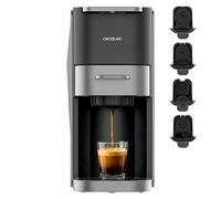 Cecotec Cafetera Cápsulas Compacta FreeStyle Compact Dark Roast. 4 en 1, 1350W, 20 Bares, Apta para Café Molido, Dolce Gusto, Nespresso, ESE pod y Senseo, Depósito 700ml