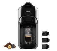 Cecotec Cafetera Cápsulas Express FreeStyle Compact. 1450W, ThermoBlock, 19 Bares, Apta para Café Molido, Dolce Gusto y Nespresso, Diseño Elegante y Compacto, Depósito 600ml, Apagado automático