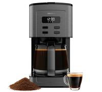 Cecotec Cafetera De Goteo Digital 10 Tazas - 1,2L Coffee 66 Time | 800W, Acabados Acero Inox, Intensificador de Aroma, Jarra de Vidrio, Programable, Conservación del Calor, Filtro y Cuchara
