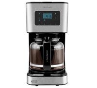 Cecotec Cafetera de Goteo Digital de 12 Tazas Coffee 66 Smart Aroma. 950W, Calentamiento Rápido y Función Recalentar, Jarra de Vídrio 1,5L, Acabado en Acero Inoxidable e Intensificador de Aroma