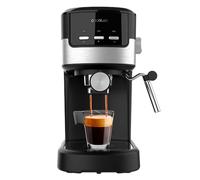 Cecotec Cafetera Espresso Compacta Power Espresso 20 Pecan. 1100W, 20 Bares, Sistema Thermoblock, Vaporizador Orientable, Brazo Portafiltros con Doble salida y 2 Filtros, 1,25 Litros