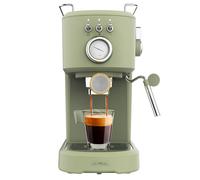 Cecotec Cafetera Espresso Compacta Power Espresso 20 Retro Green. 1100 W, 20 Bares, Vaporizador Orientable, Brazo Portafiltros con Doble salida y 2 Filtros, 1,25 Litros