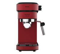 Cecotec Cafetera express Cafelizzia 790 Shiny. Espressos y Cappuccino, 1350 W, Sistema Thermoblock, 20 Bares, Modo Auto para 1-2 Cafés, Vaporizador Orientable, 1.2L, Rojo