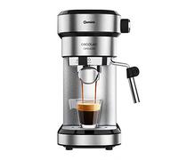 Cecotec Cafetera Express Cafelizzia 790 Steel para Espressos y Cappuccinos. 1350 W, Brazo portafiltros con Doble Salida y Dos filtros, 20 Bares de Presión, Depósito Extraíble de 1,2L, Acero