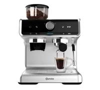 Cecotec Cafetera Express con Brazo con Doble Salida Power Espresso 20 Bares Barista Cream, 1550 W, Depósito de Café en Grano 250g, Molinillo 30 Niveles, Thermoblock, Depósito Agua 2.5 L, Acero Negro