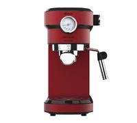 Cecotec Cafetera Express con Manómetro Cafelizzia 790 Shiny Pro. Brazo con Doble Salida y Dos filtros, 20bares de Presión, Depósito extraíble de 1,2L, 1350W, Rojo