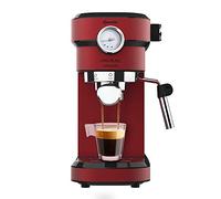Cecotec Cafetera Express con Manómetro Cafelizzia 790 Shiny Pro. Brazo con Doble Salida y Dos filtros, 20bares de Presión, Depósito extraíble de 1,2L, 1350W, Rojo
