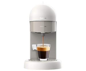 Cecotec Cafetera express Cumbia Capricciosa White. 19 Bares de presión, Apta para café molido y cápsulas monodosis ESE, Depósito agua 600 ml, Filtro apto lavavajillas