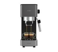 Cecotec Cafetera Express Manual Cafelizzia 690 Grey. 1230-1465W, Bomba 20 Bares, 1 o 2 Tazas, Vaporizador, Tanque 1,5L, Thermoblock, Panel Táctil, Espresso de Barista en Casa