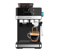 Cecotec Cafetera Express Power Espresso 20 Grind +. 1350W, 20 Bares, Pantalla Táctil, Thermoblock, Depósito Agua 1,7L, 20 Niveles de Molienda, Depósito Café 150g, Espumador de Leche, Seguridad