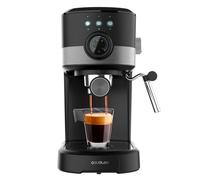 Cecotec Cafetera Express Power Espresso 20 Pecan Pro. 1100 W, Tecnología ForceAroma de 20bars, Vaporizador Orientable, Brazo Doble, Bandeja Calienta Tazas, Cucharilla Dosificadora Prensador Negro