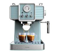 Cecotec Cafetera Express Power Espresso 20 Tradizionale Light Blue. 1350 W, Espresso y Cappucicno, 20 Bares y Thermoblock, Vaporizador, Manómetro, Diseño Vintage, Capacidad 1,5 Litros