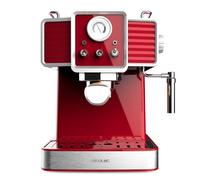 Cecotec Cafetera Express Power Espresso 20 Tradizionale Light Red. 1350 W, Tecnología ForceAroma de 20bars, Vaporizador Orientable, Brazo Doble, Apagado Automático Bandeja de Goteo Desmontable