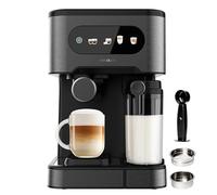 Cecotec Cafetera Express Semiautomáticas Power Espresso 20 ColdBrew Latte. 1350W, 20 Bares, Frío, Templado o Caliente, Pantalla Táctil, 1.5L Depósito Agua y 500ml Leche, Calientatazas, Doble Brazo