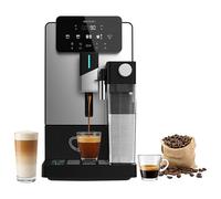 Cecotec Cafetera Express Superautomática Cremmaet Latte Art Elite. 1500W, 19Bares, Thermoblock, 6 Bebidas, Depósito Café 150g, Molinillo Cónico, Limpieza Automática, Depósito Agua 1.1L y Leche 400ml