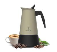 Cecotec Cafetera Italiana 10 Tazas Piccolina 200 Green + | Gran Capacidad 10 Tazas, Acero Inoxidable, Apta para Inducción, Filtro de Acero, Junta Silicona, Diseño Verde Mint