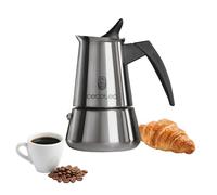 Cecotec Cafetera Italiana 4 Tazas Piccolina 400 + | Material en Acero Inoxidable, Apta para Inducción, Filtro de Acero, Junta de Silicona, Diseño Clásico Pulido