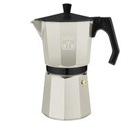 Cecotec cafetera Italiana MokClassic 1200 Beige. Fabricada en Aluminio Fundido Hacer café con el Mejor Cuerpo y Aroma, para 12 Tazas de café