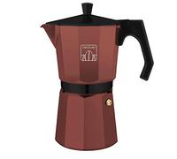 Cecotec Cafetera Italiana Mokclassic 1200 Garnet. Cafetera de Aluminio, Para toda Cocina, 9 Tazas de Café, Junta de Silicona, Mango Ergonómico y Termorresistente, Filtro y Válcula de Acero Inoxidable